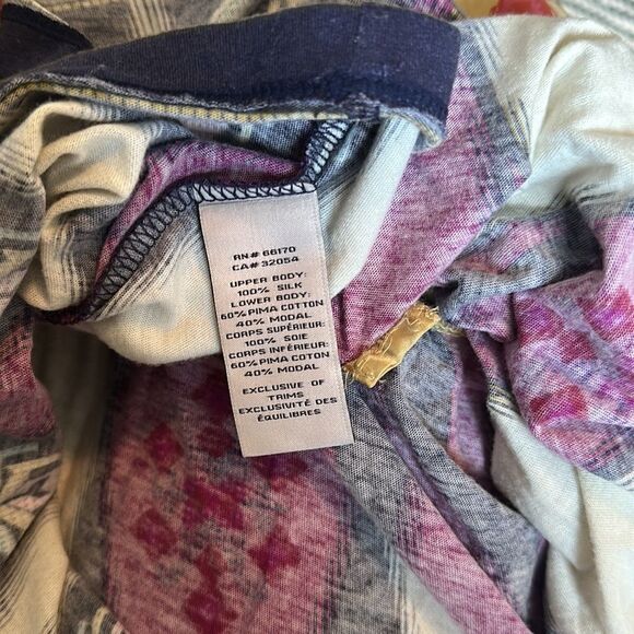 Deletta sz S floral peplum cami top silk top removable straps - Picture 10 of 10